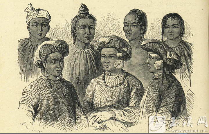 晚清时期云南境内的少数民族，路易·德拉波特绘。（资料图）